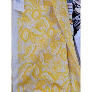 Vintage MCM Yellow & White Print Fabric
